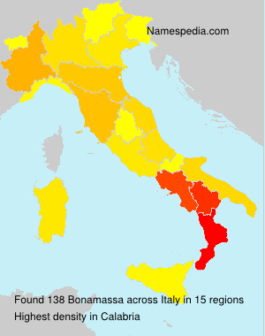 Surname Bonamassa in Italy Surname Bonamassa in Italy