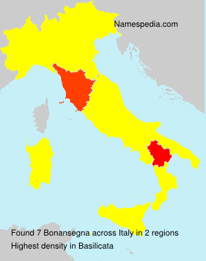 Surname Bonansegna in Italy