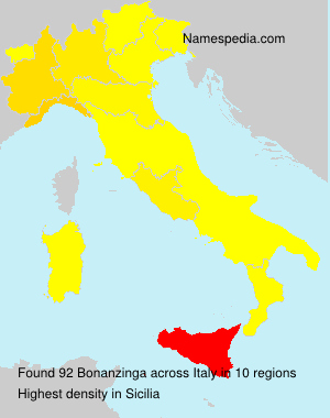 Surname Bonanzinga in Italy Surname Bonanzinga in Italy