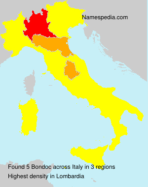 Surname Bondoc in Italy Surname Bondoc in Italy