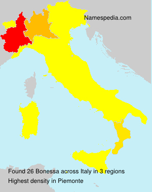 Surname Bonessa in Italy Surname Bonessa in Italy