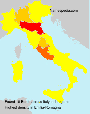Surname Bonfe in Italy Surname Bonfe in Italy