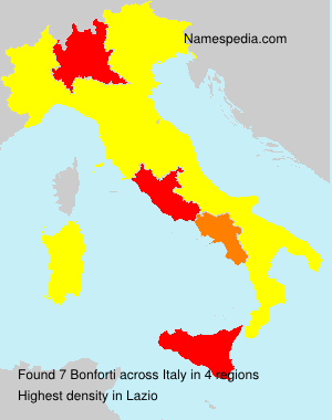 Surname Bonforti in Italy Surname Bonforti in Italy