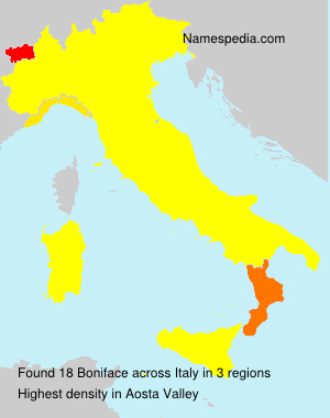 Surname Boniface in Italy Surname Boniface in Italy