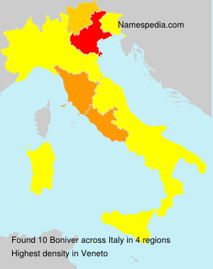 Surname Boniver in Italy