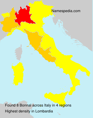 Surname Bonnal in Italy Surname Bonnal in Italy