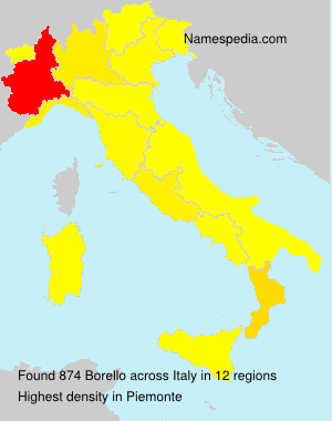 Surname Borello in Italy Surname Borello in Italy