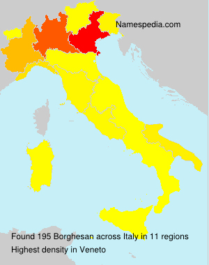 Surname Borghesan in Italy Surname Borghesan in Italy