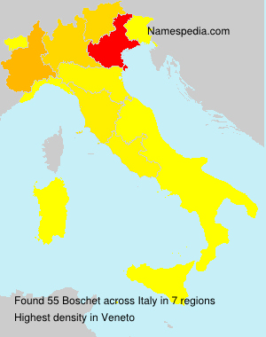 Surname Boschet in Italy Surname Boschet in Italy