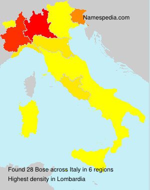 Surname Bose in Italy Surname Bose in Italy