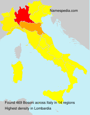 Surname Bosoni in Italy Surname Bosoni in Italy