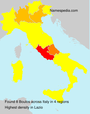 Surname Boulos in Italy Surname Boulos in Italy