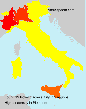 Surname Bovello in Italy Surname Bovello in Italy