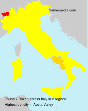 Surname Bozon in Italy Surname Bozon in Italy