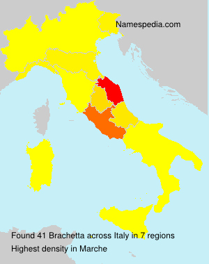 Surname Brachetta in Italy Surname Brachetta in Italy