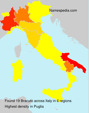 Surname Bracuto in Italy