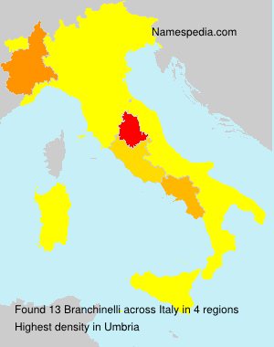 Surname Branchinelli in Italy Surname Branchinelli in Italy