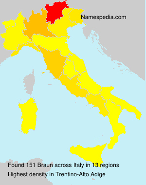Surname Braun in Italy