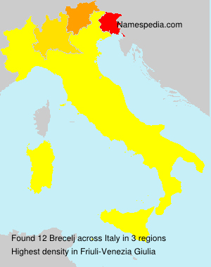 Surname Brecelj in Italy Surname Brecelj in Italy