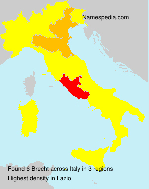 Surname Brecht in Italy Surname Brecht in Italy