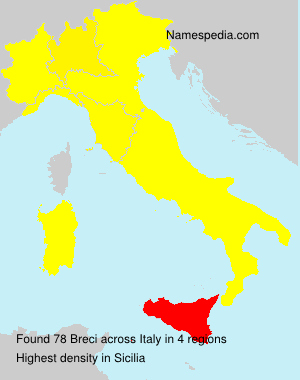 Surname Breci in Italy