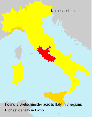 Surname Bretschneider in Italy Surname Bretschneider in Italy
