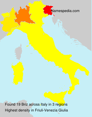 Surname Briz in Italy Surname Briz in Italy
