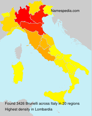 Surname Brunelli in Italy Surname Brunelli in Italy
