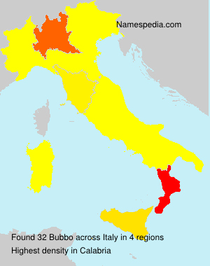 Surname Bubbo in Italy Surname Bubbo in Italy