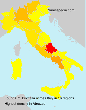 Surname Buccella in Italy Surname Buccella in Italy