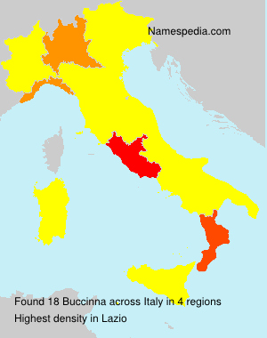 Surname Buccinna in Italy Surname Buccinna in Italy