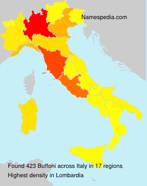 Surname Buffoni in Italy Surname Buffoni in Italy