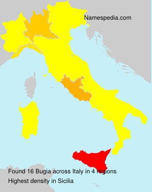 Surname Bugia in Italy Surname Bugia in Italy