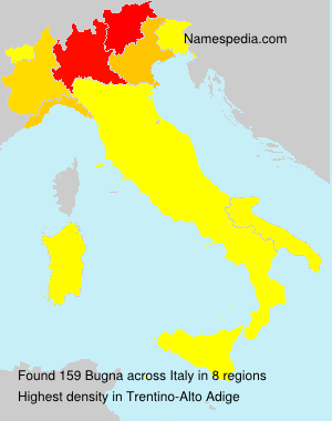 Surname Bugna in Italy Surname Bugna in Italy