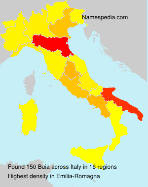 Surname Buia in Italy Surname Buia in Italy