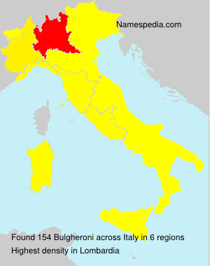 Surname Bulgheroni in Italy