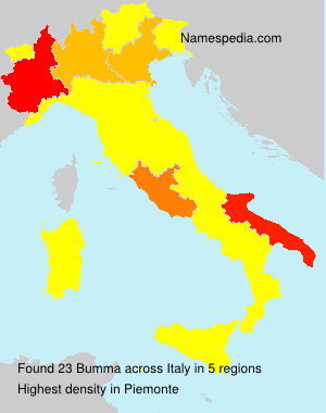 Surname Bumma in Italy Surname Bumma in Italy