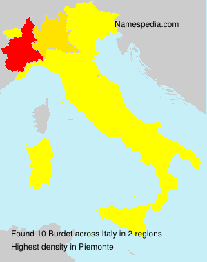 Surname Burdet in Italy Surname Burdet in Italy