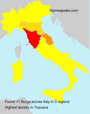 Surname Burge in Italy Surname Burge in Italy