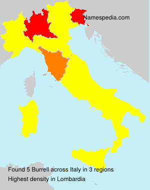 Surname Burrell in Italy Surname Burrell in Italy