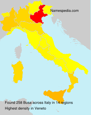 Surname Busa in Italy Surname Busa in Italy