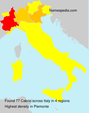 Surname Cabrio in Italy Surname Cabrio in Italy