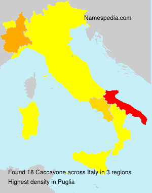 Surname Caccavone in Italy Surname Caccavone in Italy
