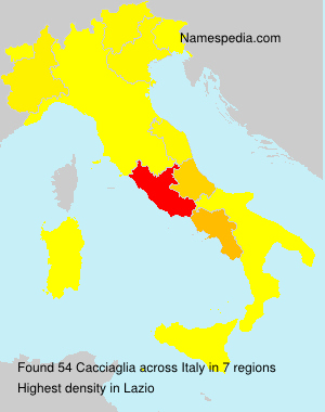 Surname Cacciaglia in Italy Surname Cacciaglia in Italy