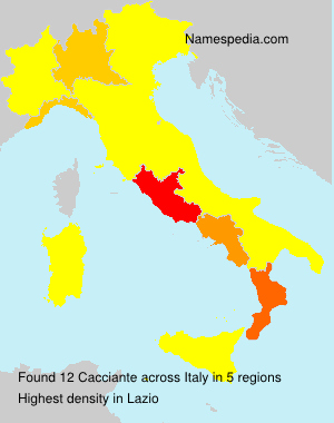 Surname Cacciante in Italy Surname Cacciante in Italy
