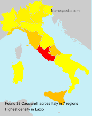 Surname Cacciarelli in Italy Surname Cacciarelli in Italy