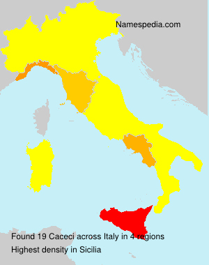 Surname Caceci in Italy Surname Caceci in Italy