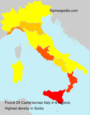 Surname Cadile in Italy Surname Cadile in Italy