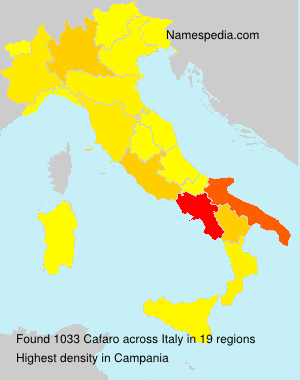 Surname Cafaro in Italy Surname Cafaro in Italy
