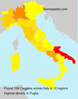 Surname Caggese in Italy Surname Caggese in Italy